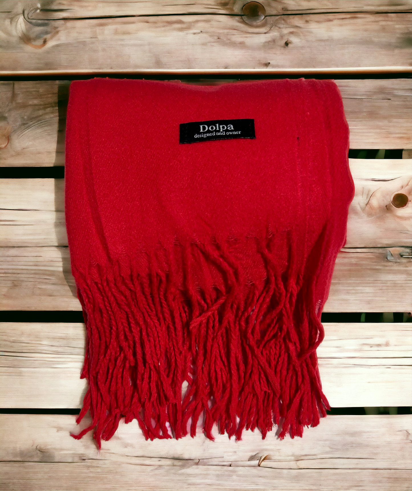 Luxury Cashmere Pashmina Red Scarf
