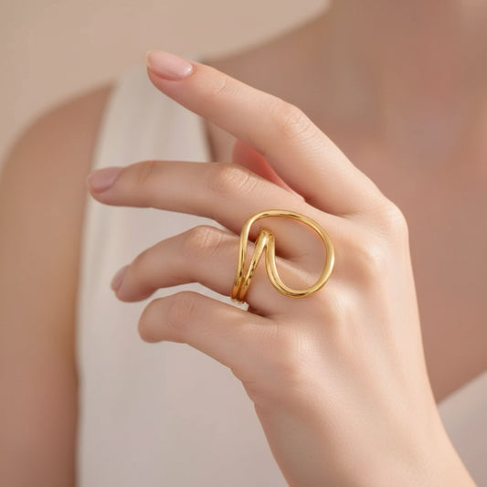 Geometric Ring / 18K Gold Plated