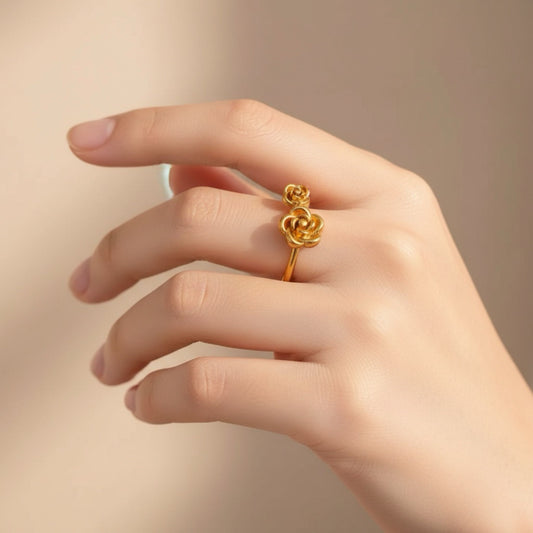 Gold Small Flower Ring