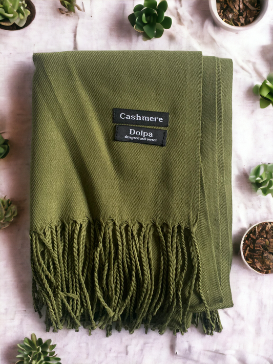 Luxury Cashmere Dark Brown Scarf 230 Grams