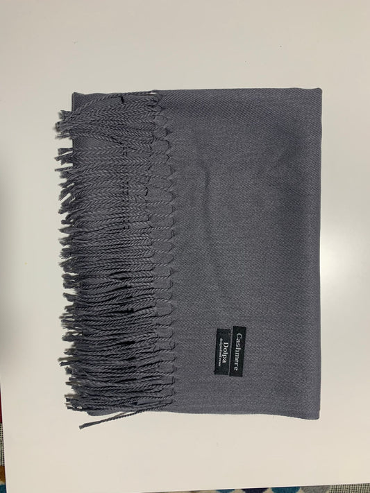 Luxury Cashmere Grey Scarf 230 Grams