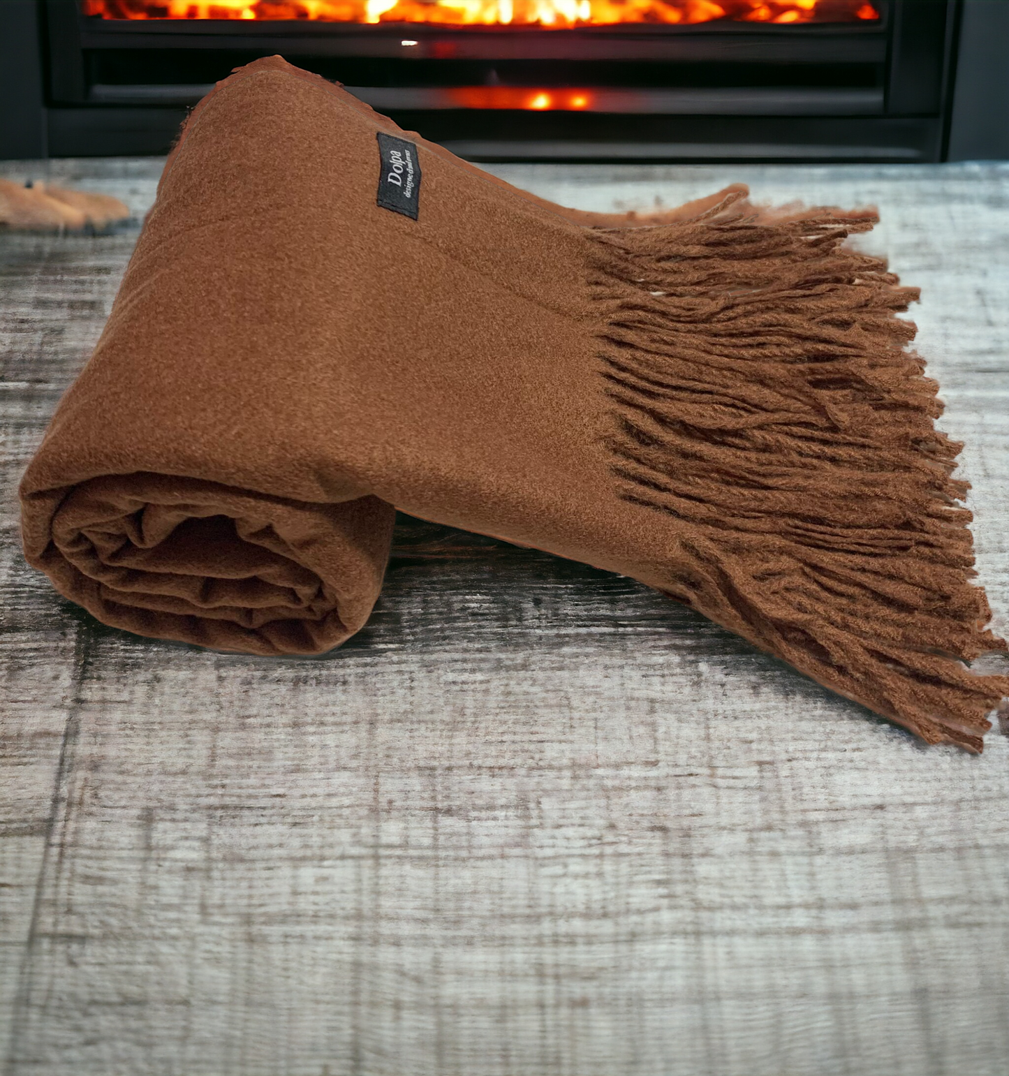 Luxury Cashmere Pashmina Coffee Scarf