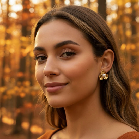 Flower Earring Gold Plated