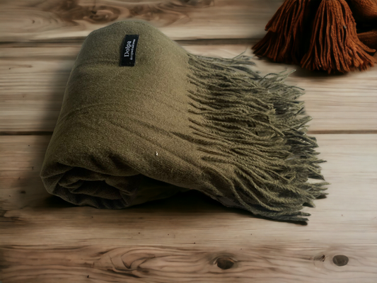 Luxury Cashmere Pashmina  Khaki Scarf