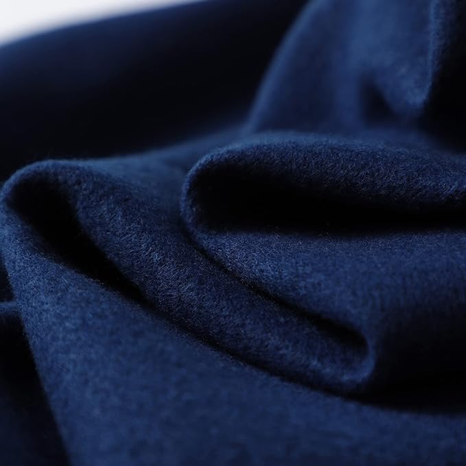 Luxury Cashmere Pashmina Navy Blue Scarf