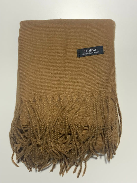 Luxury Cashmere Pashmina Dark Camel Scarf