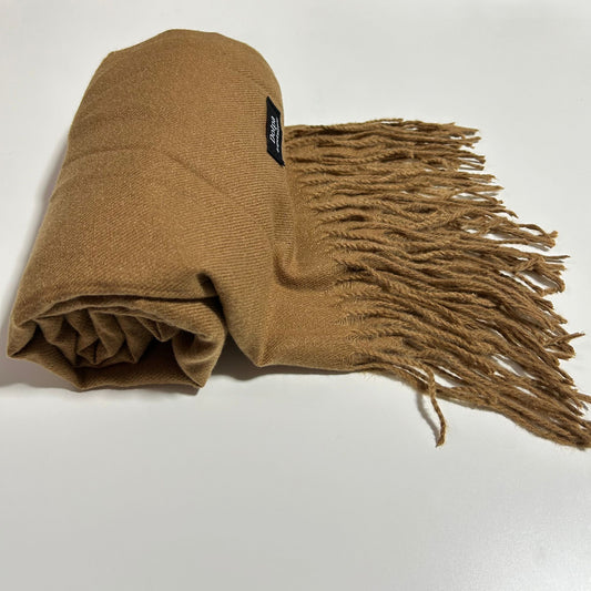 Luxury Cashmere Khaki Scarf 230 Grams