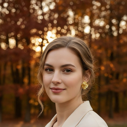 Flower Earring 18K Y/Gold Plated