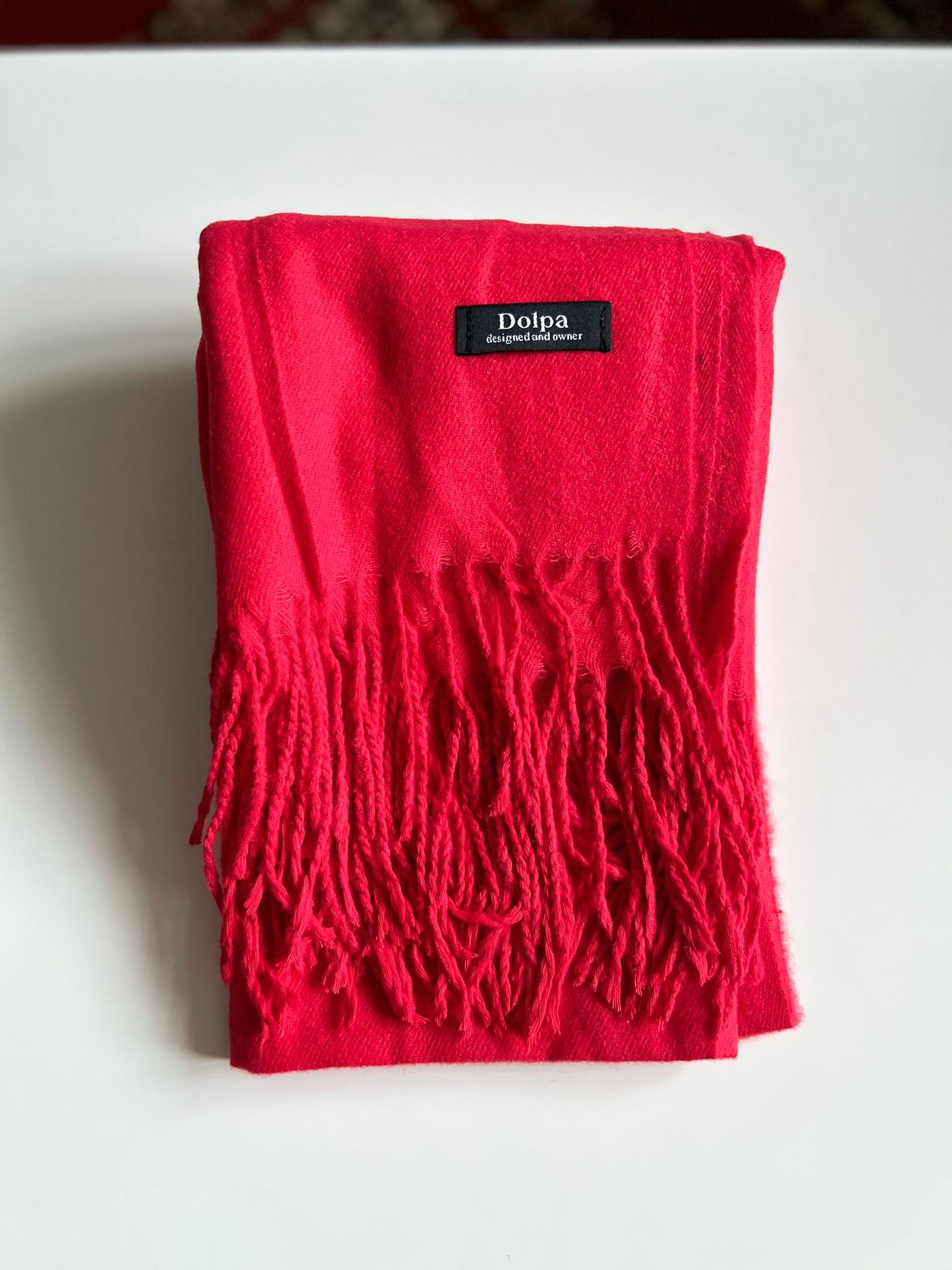 Luxury Cashmere Pashmina Red Scarf