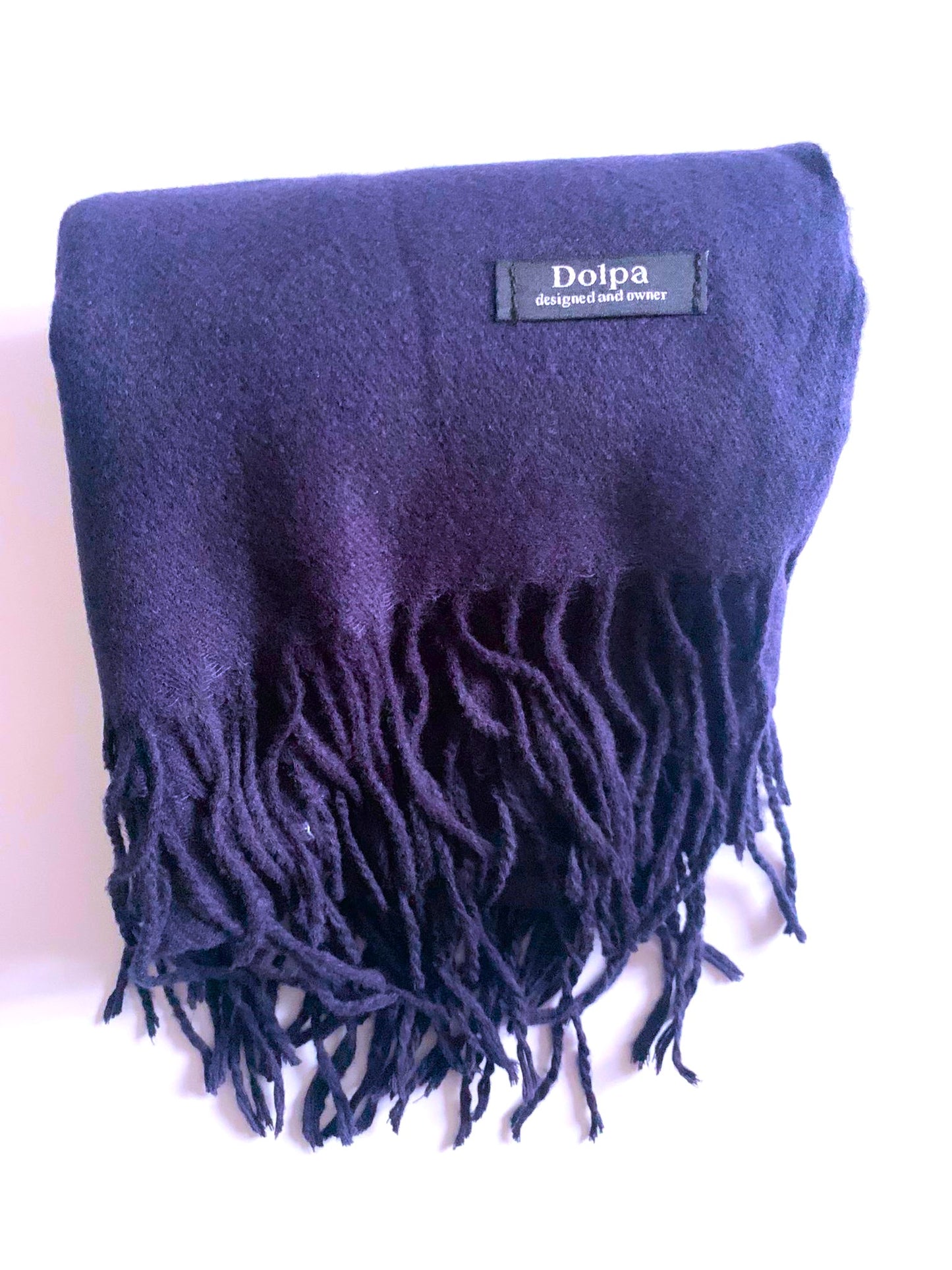 Luxury Cashmere Pashmina Navy Blue Scarf