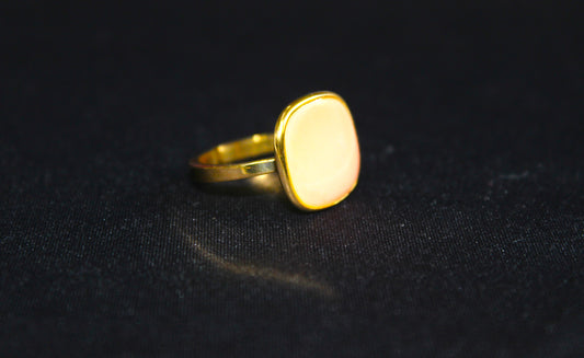 Hetien Jade  18K Plated Adjustable Ring