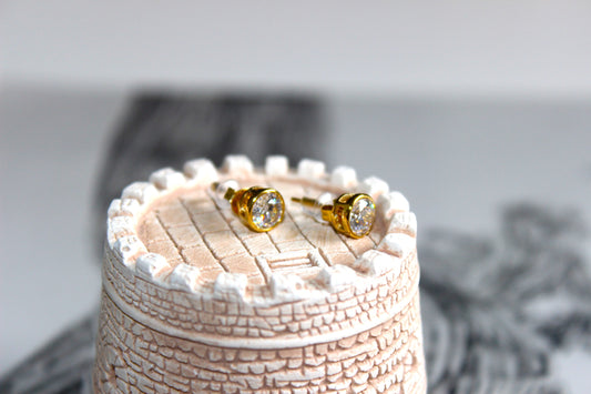RBC CZ Stud Gold Plated