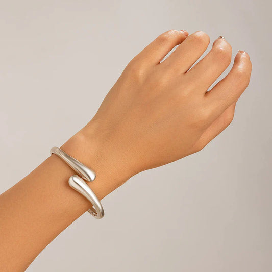 Tear Drop Bangle 18K W/Gold Plated