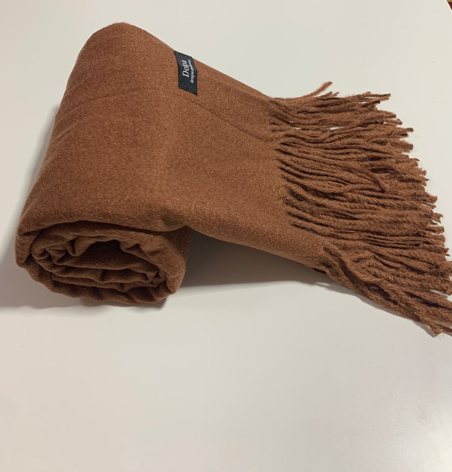 Luxury Cashmere Pashmina Coffee Scarf