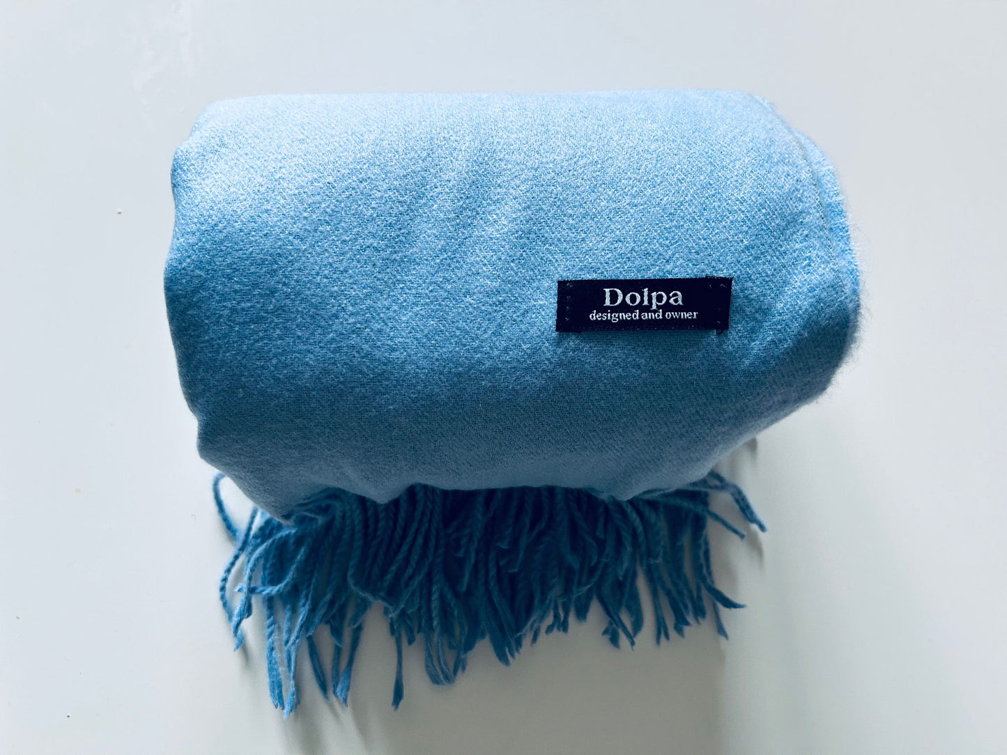 Luxury Cashmere Pashmina Sky Blue Scarf