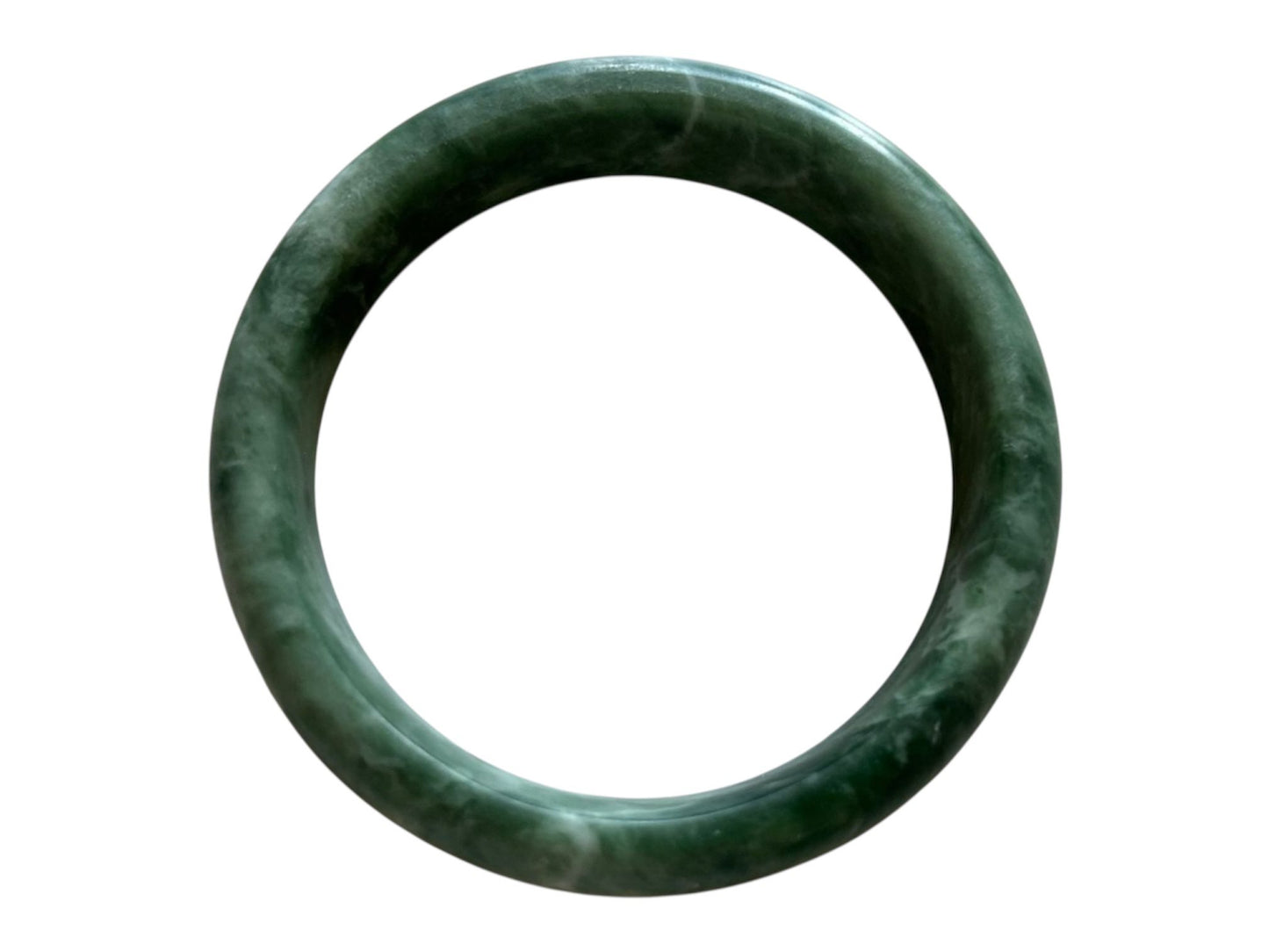 Natural Hetian Cyan Jade Happiness Success Bracelet Bangle 60 MM