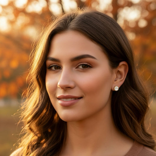 RBC CZ Stud 18K Y/Gold Plated