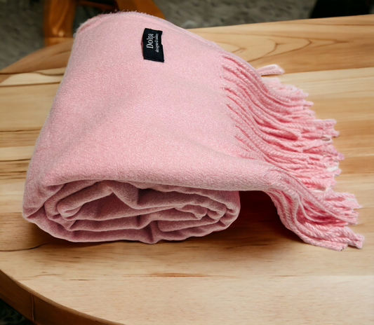 Luxury Cashmere Pashmina Baby Pink Scarf